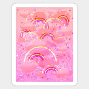 Clouds and rainbows Sticker